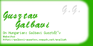 gusztav galbavi business card